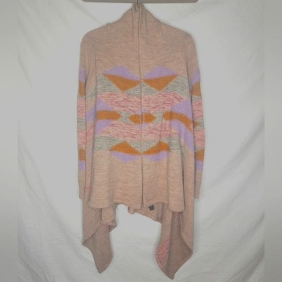 Lauren Ralph Lauren Open Cardigan L/XL Sweater Browns Purples Pinks Stunning ๐ - Picture 1 of 7